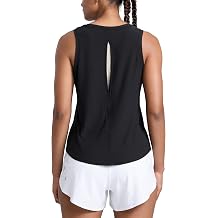 CRZ YOGA Cloudweight Open Back Workout Tops for Women Lightweight High Neck Athletic Gym Tank Soft Running Sleeveless Shirts