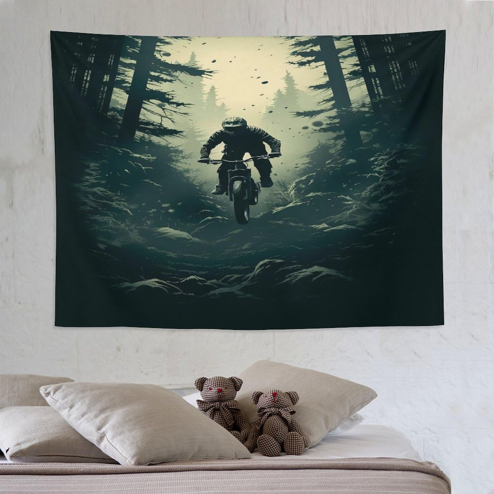 PAZZK Mountain Bike Tapestry Wall Hanging Home Decor, Wall Art for Room, Wall Cloth Tapestry, Wall Decoration, Wall Art 150×200cm