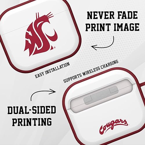 Miniatura 2 de AFFINITY BANDS Washington State Cougars HDX - Funda compatible con Apple AirPods Gen 3 (Classic Crimson)