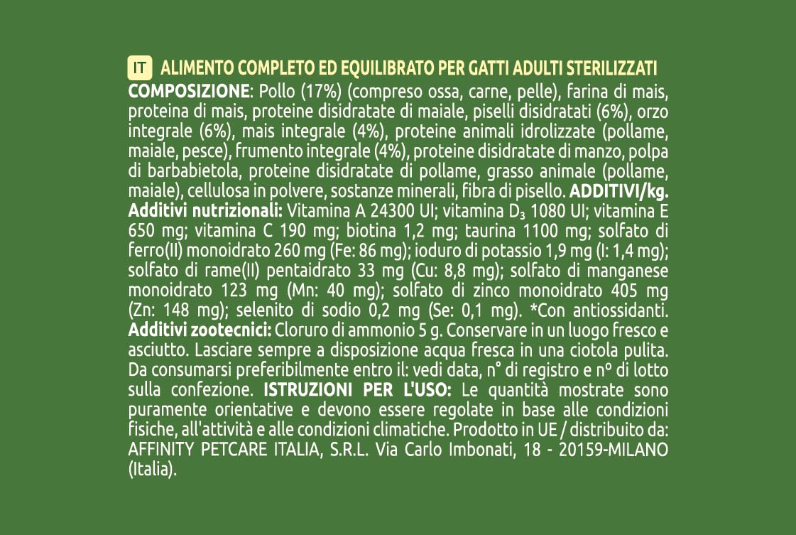 Ultima Sterilizzato tratto urinario - Cibo per gatti sterilizzati con pollo -10 kg