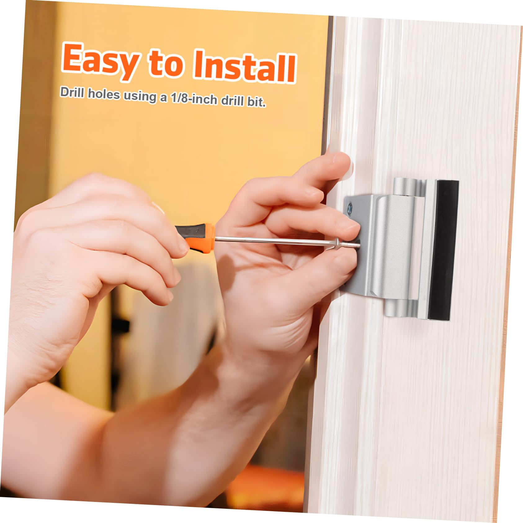 NUOBESTY 4 Set Serratura Sicurezza Per Porte Chiusura E Resistente Facile Installazione E Uso Accessorio Sicurezza E Appartamento 2 Pezzi*4