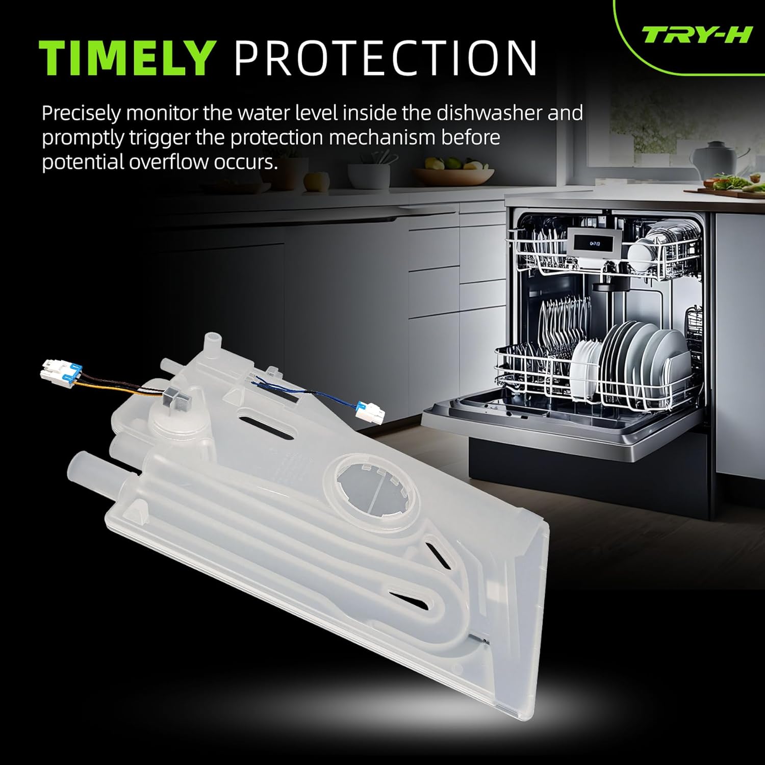 DD82-01373A Case Brake and Overflow Sensor for Samsung Dishwasher Parts DW80J3020US DW80K5050US DW80R5060US DW80R5061US Replace DD82-01111A DD81-02138A ‎DD82-01111B