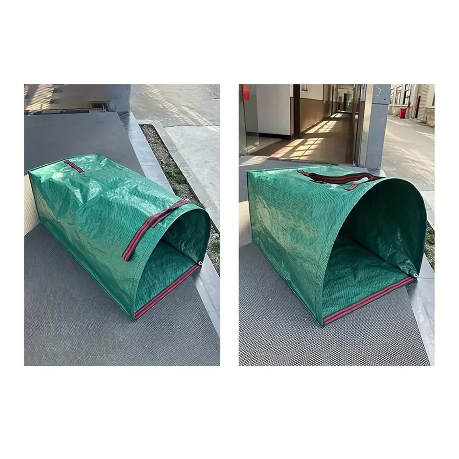 1 bolsa semicircular for de hojas, recogedor ramas for exteriores y recolección malas hierbas for jardín, ligera(150L)