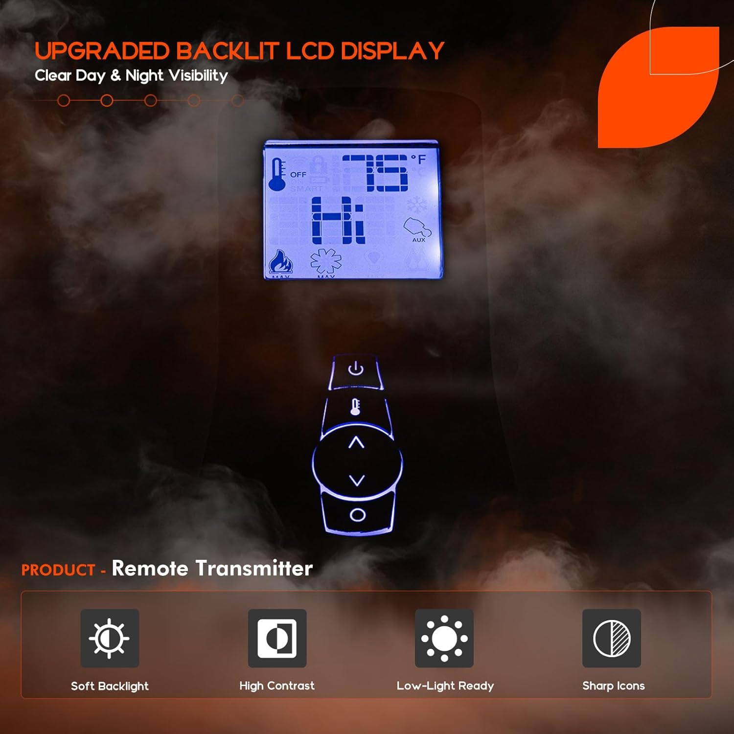 0.584.040 Fireplace Remote Control Transmitter GTMFSLA Series - Compatible with SIT Proflame 2 IFC Fully Loaded Control Module - Multi-Function Fireplace Remote Replacement with Broad Compatibility