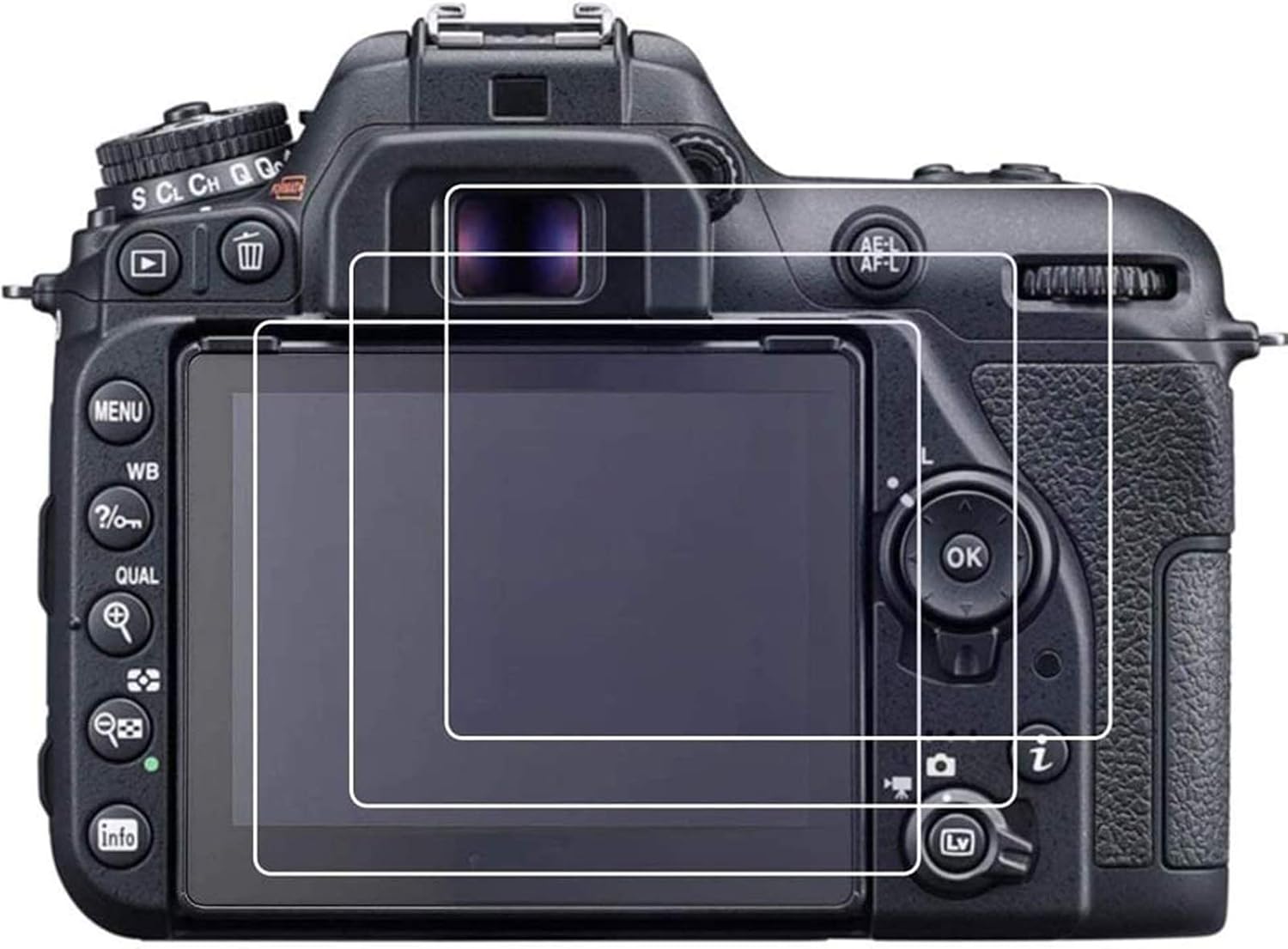 KIMILAR [3 Packs] Glass Screen Protector Compatible Nikon D7500, Anti-Scratch Waterproof Clear Touch 9H Tempered Glass Screen Protector Compatible Nikon D7500 DSLR Camera