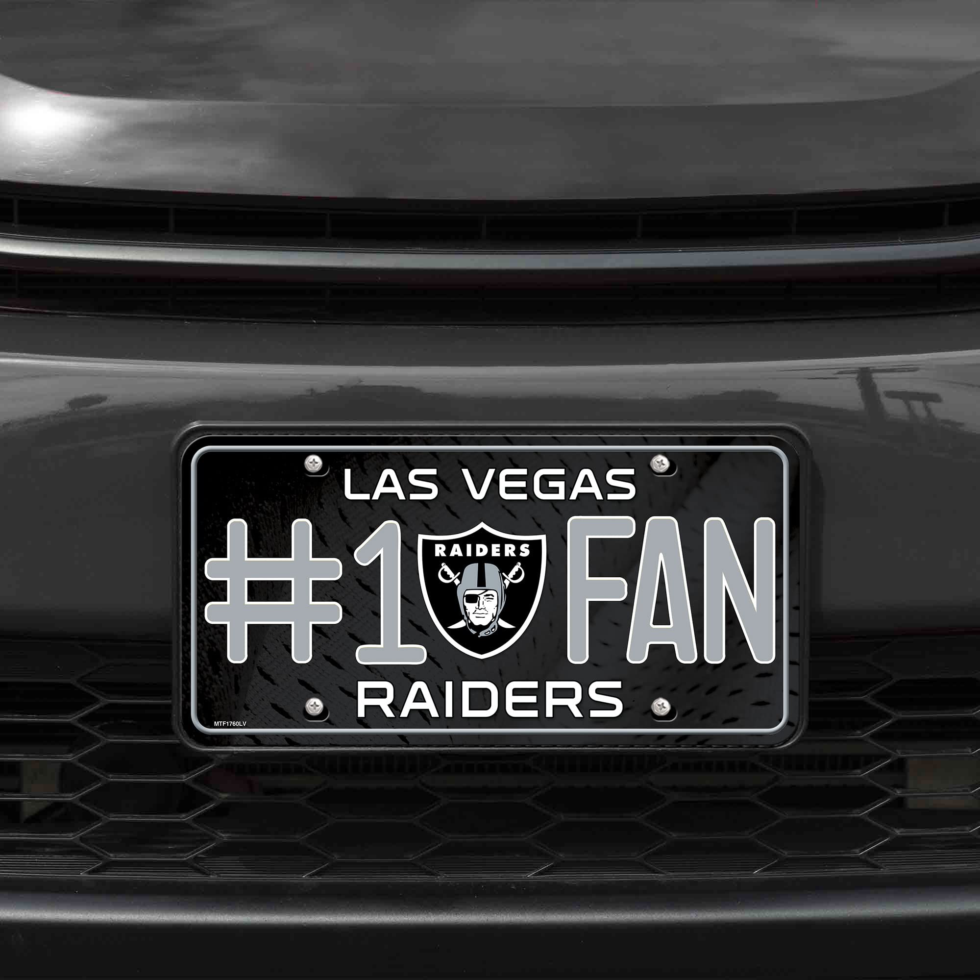 Rico Industries NFL Las Vegas Raiders #1 Fan Metal License Plate Tag 6 x 11.5-