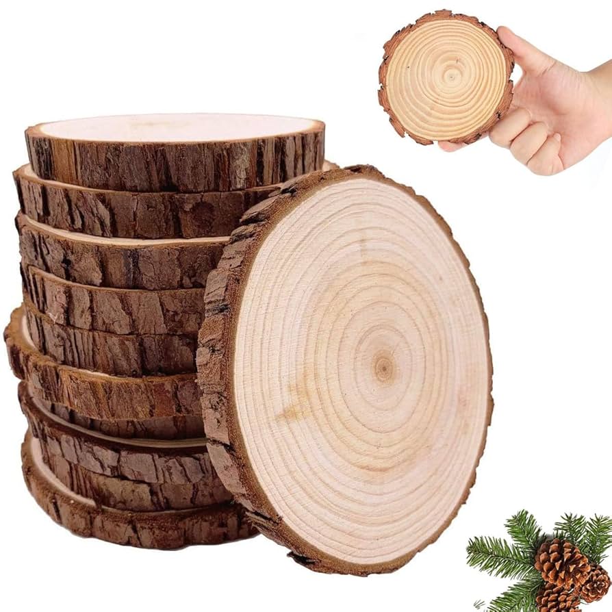 【ももまる】ハンドメイド パネル 10/10 Amazon.co.jp: EXCEART 木製スライス 木材チップ 未完成 丸型