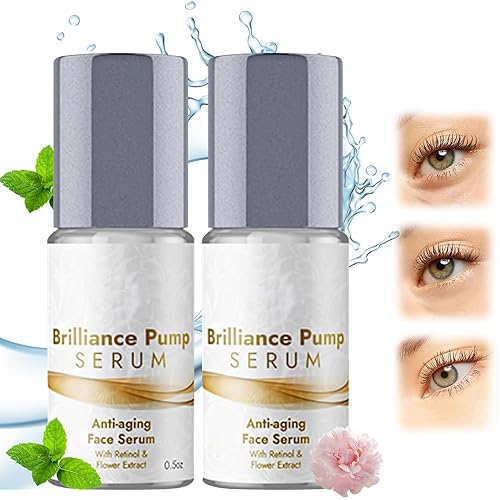 Brilliance Pump Serum, Brilliance Pump Eye Serum, Brilliance Pump Skincare Sérum Ageless Serum, Crema hidratante para ojos que desafía la edad,