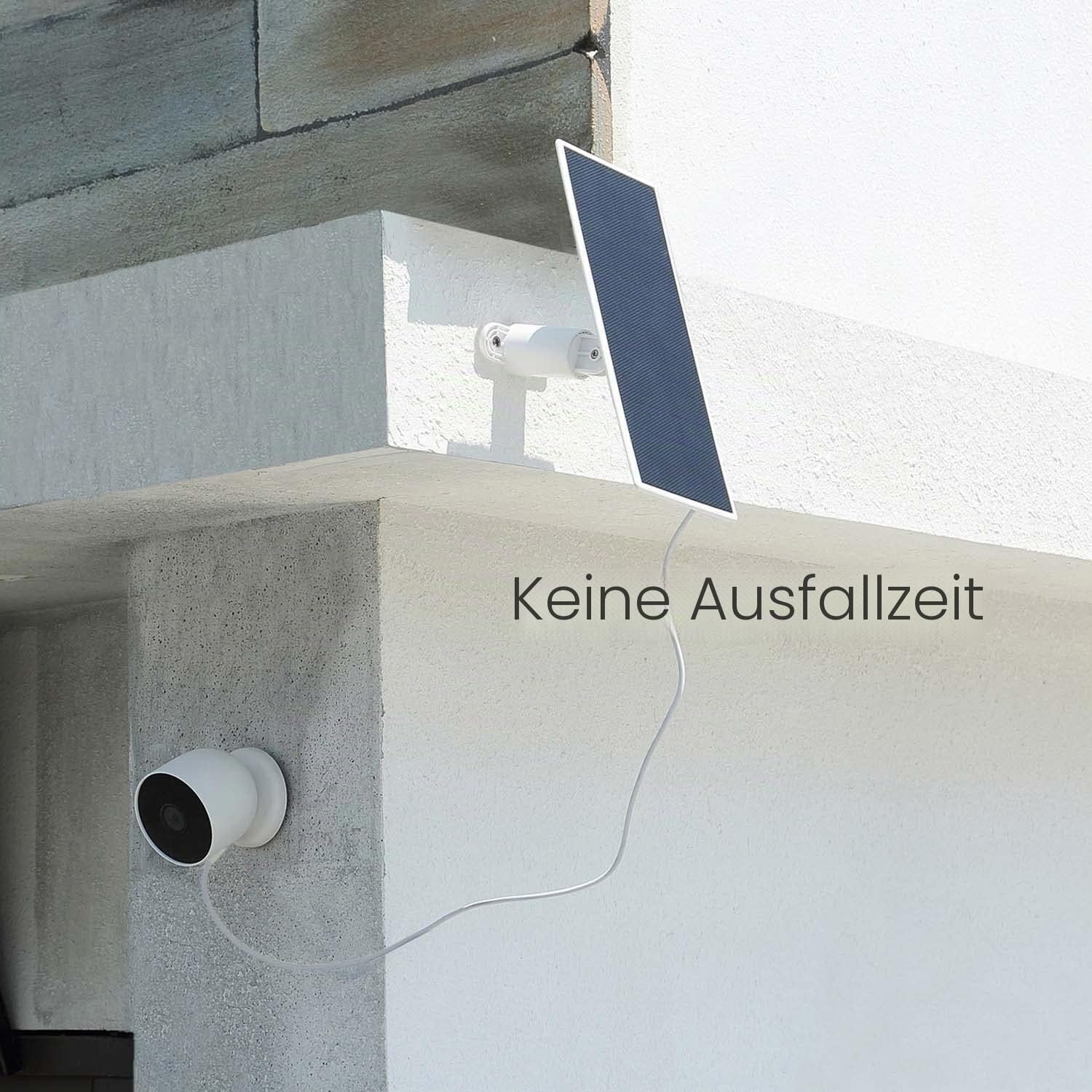 Wasserstein Premium Solarpanel für Google Nest Cam Outdoor oder Indoor, Akku - mit 3,5 W Solarleistung – Made for Google Nest