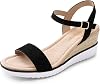 DREAM PAIRS Womens Espadrille Wedge Sandals Open Toe Ankle Strap Slingback Platform Sandals