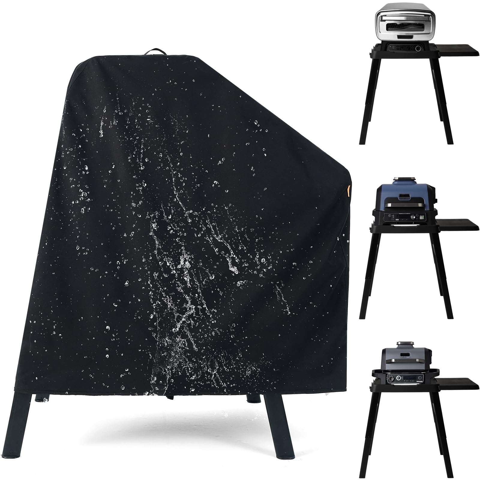 Waterproof Cover for Ninja XSKUNSTAND Outdoor Stand with One Side Table, Grill Accessories for Ninja Woodfire Grill OG300/700/800/900 Series & Oven OO101, for Artisan Pizza Oven MO201 (Cover Only)