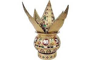 Rastogi Handicrafts Mangal Kalash Set Meenakari Work