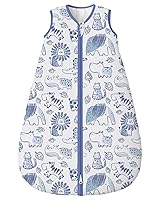 Vista 41 de Yoofoss Saco para dormir para bebé de 0 a 6 meses, TOG de 0.5, manta que se lleva puesta, cremallera bidireccional, tela de algodón 100 %, para niño