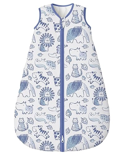 Miniatura 41 de Yoofoss Saco para dormir para bebé de 0 a 6 meses, TOG de 0.5, manta que se lleva puesta, cremallera bidireccional, tela de algodón 100 %, para niño