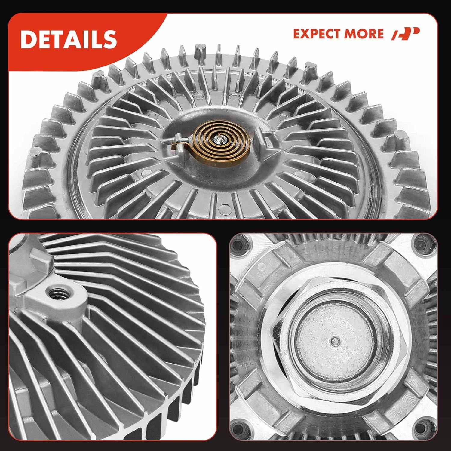 A-Premium Engine Cooling Fan Clutch Compatible with Jeep Grand Cherokee 1999-2004, Liberty 2002-2007 & Dodge Ram 1500 2500 3500 2000-2002, Durango, Ramcharger, Replace# 55116813AA, 52028944AB