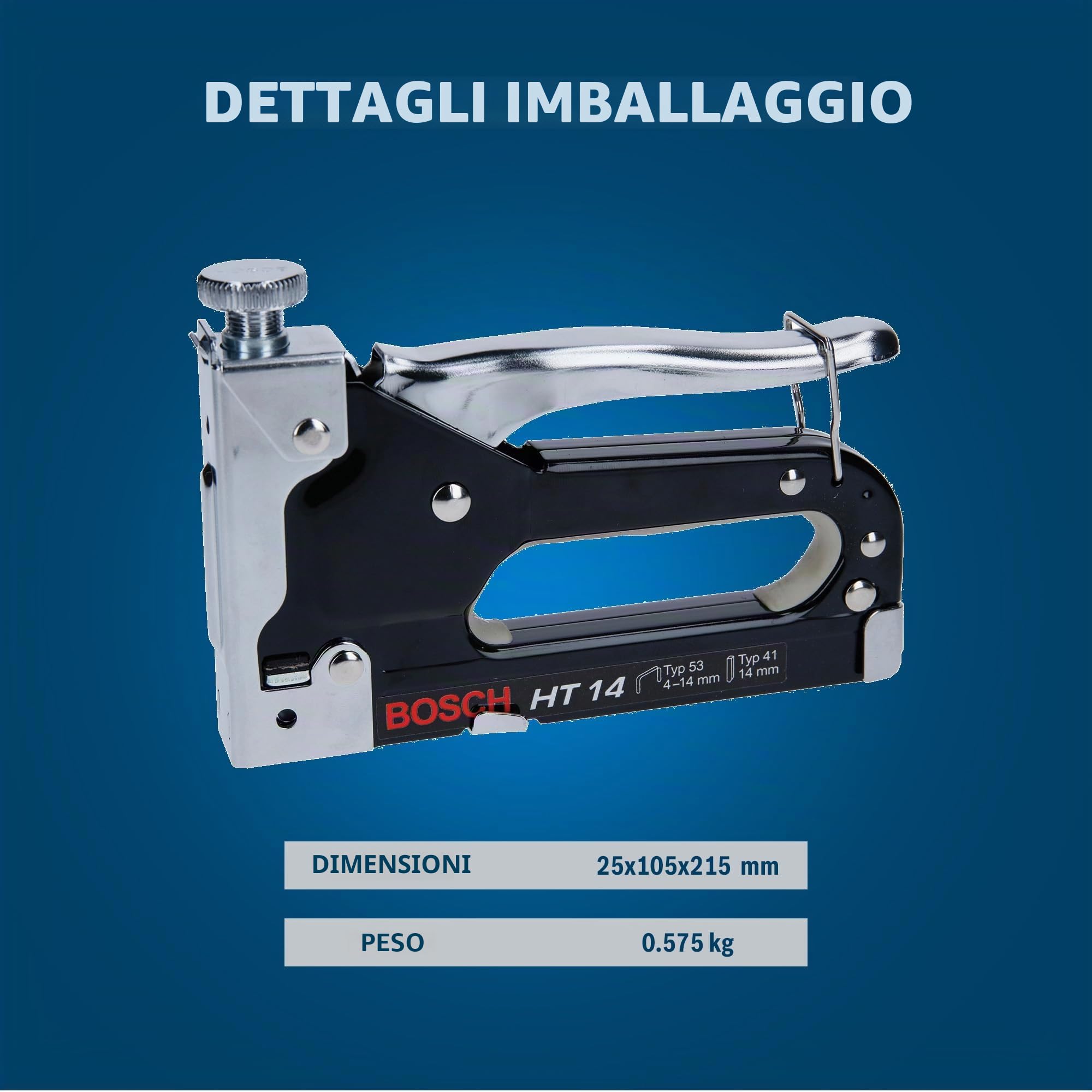 Bosch Professional graffatrice manuale HT 14, legno, tipo di graffa 53