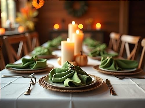 Miniatura 9 de Eight Owls - Servilletas de lino 100% francés puro, lavadas a la piedra, tamaño 18 x 18 pulgadas, juego de 4