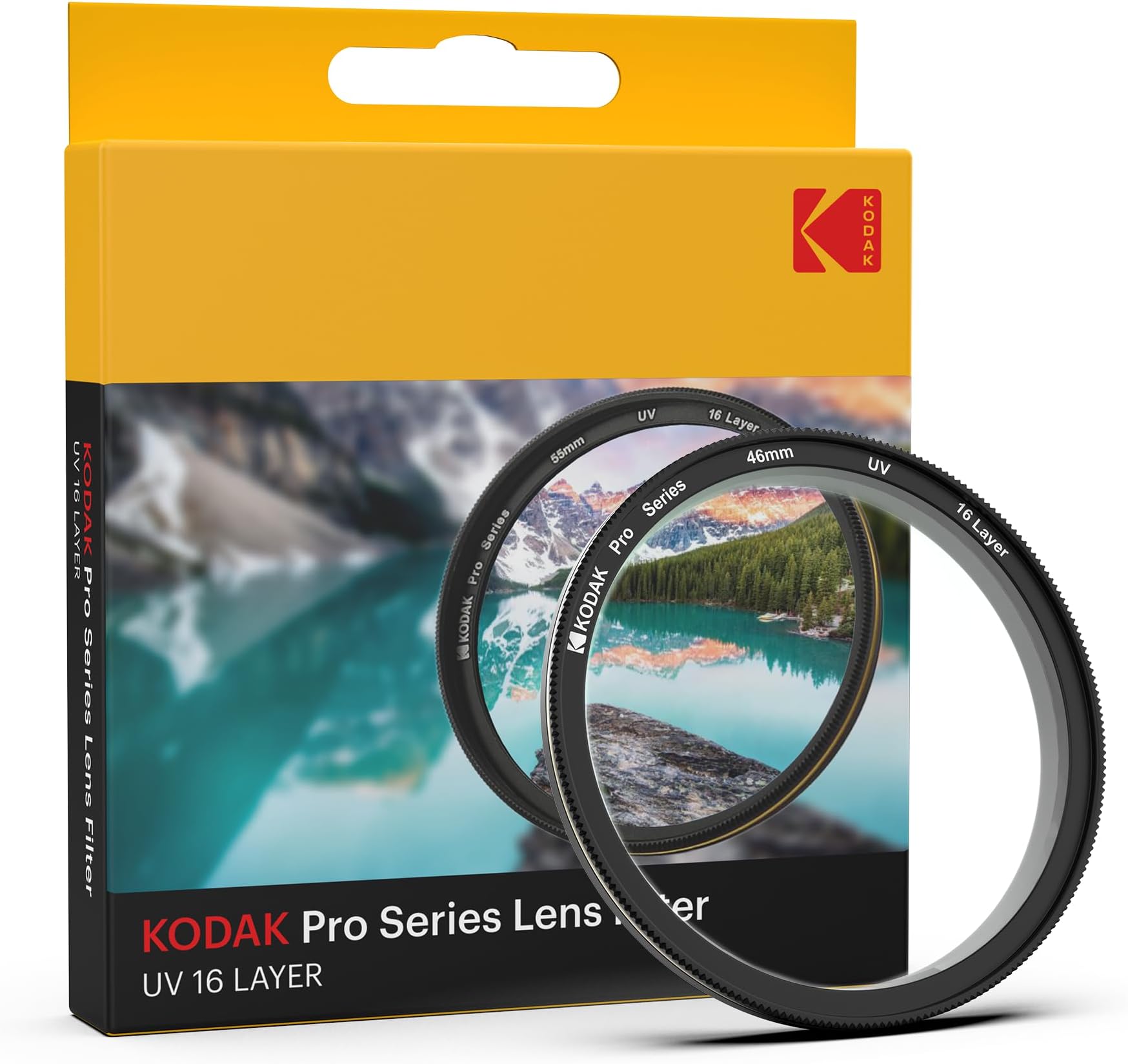 KODAK 46mm Pro Series Camera Lens UV Filter|16 Layer Multi Coating for DSLR Camera Lens|Protection from UV Rays, Dust & Scratches|Aluminum Lens Ring|Waterproof|Black