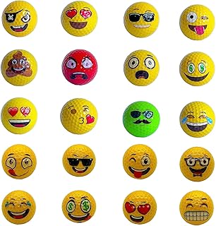 Lightahead USGolfer – Set of 12 Unique Emoticon Fun Putting Practice Gol...