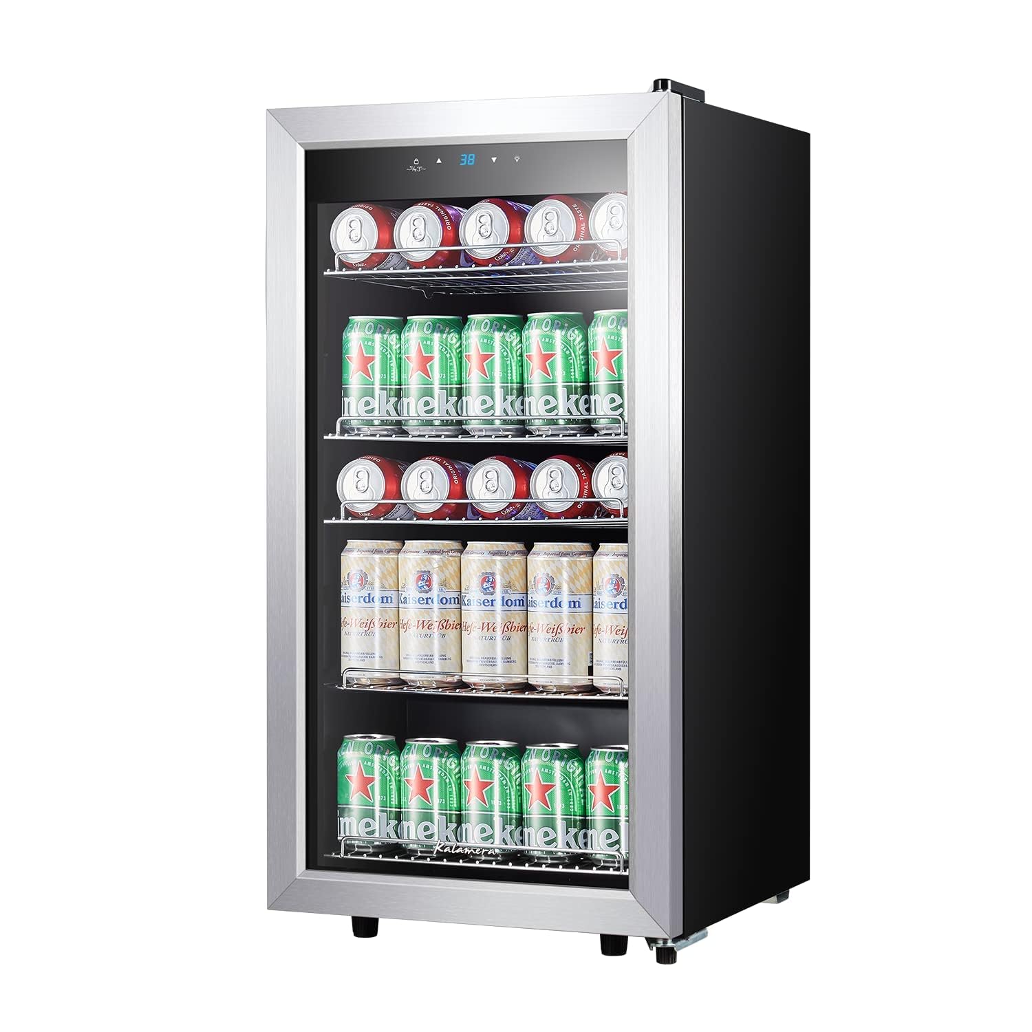 Kalamera KRC-126BV-FBM Beverage Cooler Black