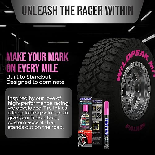 Miniatura 68 de Bolígrafo de pintura de neumáticos de color morado, bolígrafos de pintura permanente impermeables para letras de rueda de automóvil, seguro