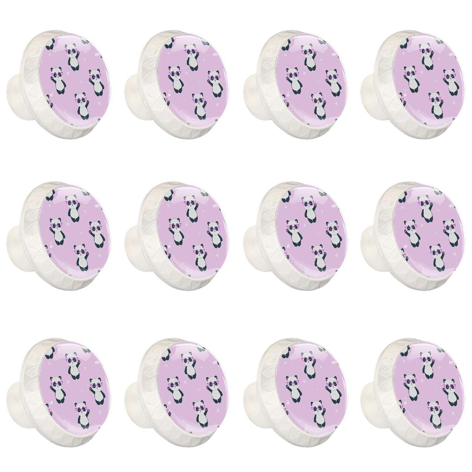 Boutons d'armoires de cuisine panda rose poignées tendres pour chambre enfant