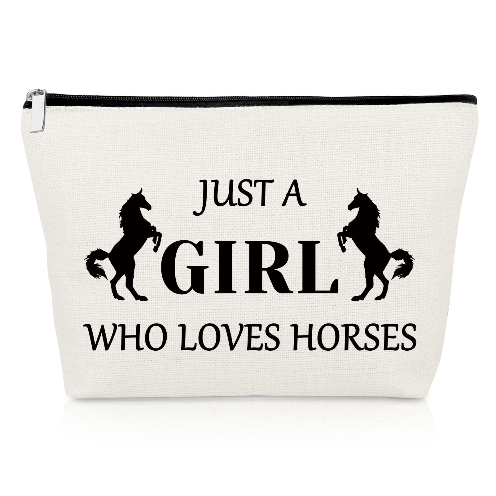 Horse Gifts for Women Makeup Bags Animal Lover Gifts for Teens Inspirational Gifts Equestrian Gifts Cosmetic Bag Pet Owner Gifts Cowgirl Gifts Birthday Christmas Thanksgiving Gift Travel Zipper Purse
