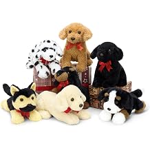MaoGoLan 7pcs 11.7 Inch Puppy Dog Stuffed Animals Bulk, Small Dog Plush for Adopt a Puppy Party Favor Baby Shower Home Decor, Cute Stuffed Animals Gift for Kids Boys Girls Adults