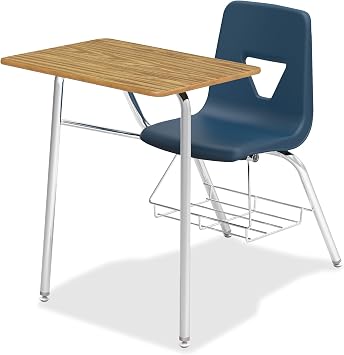 Lorell Rectangular Medium Oak Top Student Combo Desk