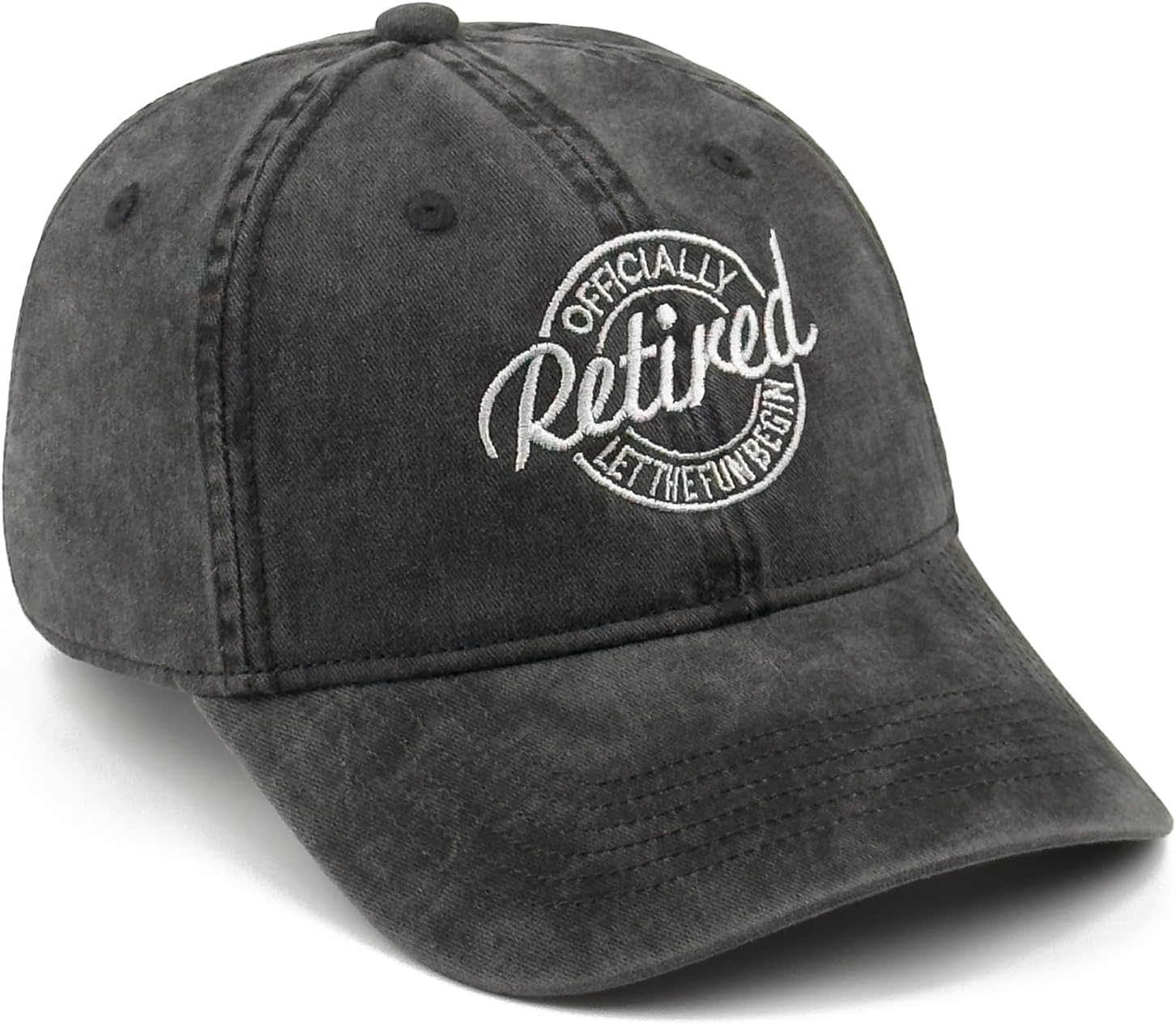 Funny Retired Baseball Cap, Adjustable Vintage Embroidered Cotton Hat for Men Women, Classic Humor Dad Hat Gift