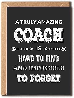 Thank You Card For An Awesome Coach - Appreciation Gift - Card For All Occasions - Cute Card For Men And Women