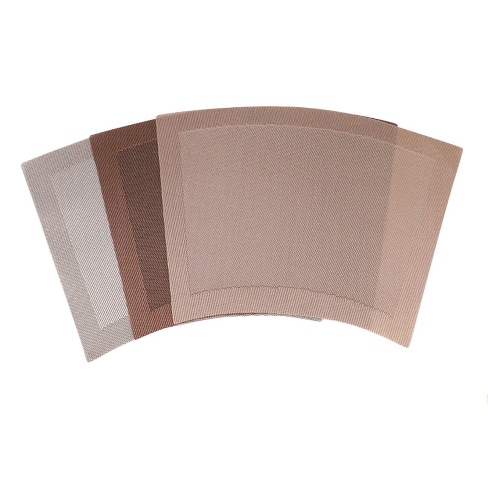 Platzsets Waschbar 10er Set, 45 x 30 cm Platzset Modern 70% PVC+30% PET Rechteck Dunkelgrau, Einfarbig mit Rechteck