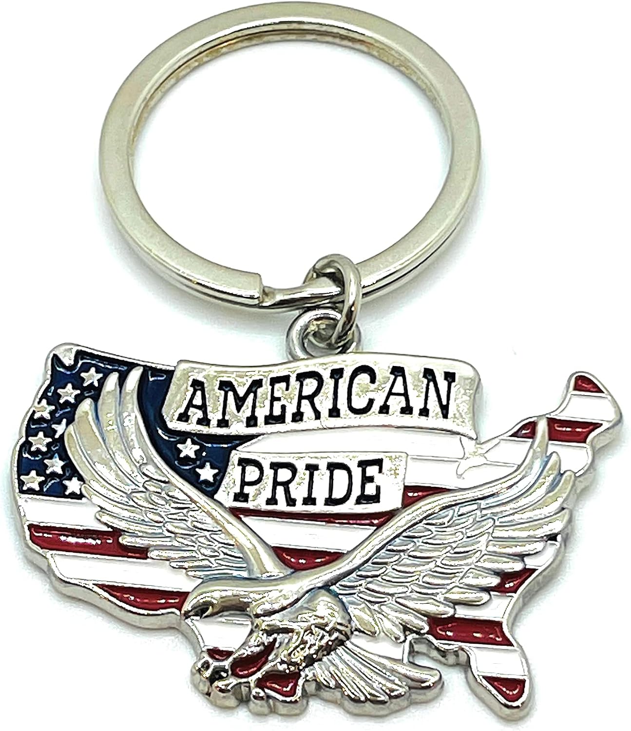 The Sensory Kid American Pride US Map and Eagle Patriotic Key Ring ...