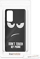 Vista 7 de kwmobile Funda de silicona TPU compatible con Samsung Galaxy S20 FE - Funda suave - No toques mi teléfono blanco/negro