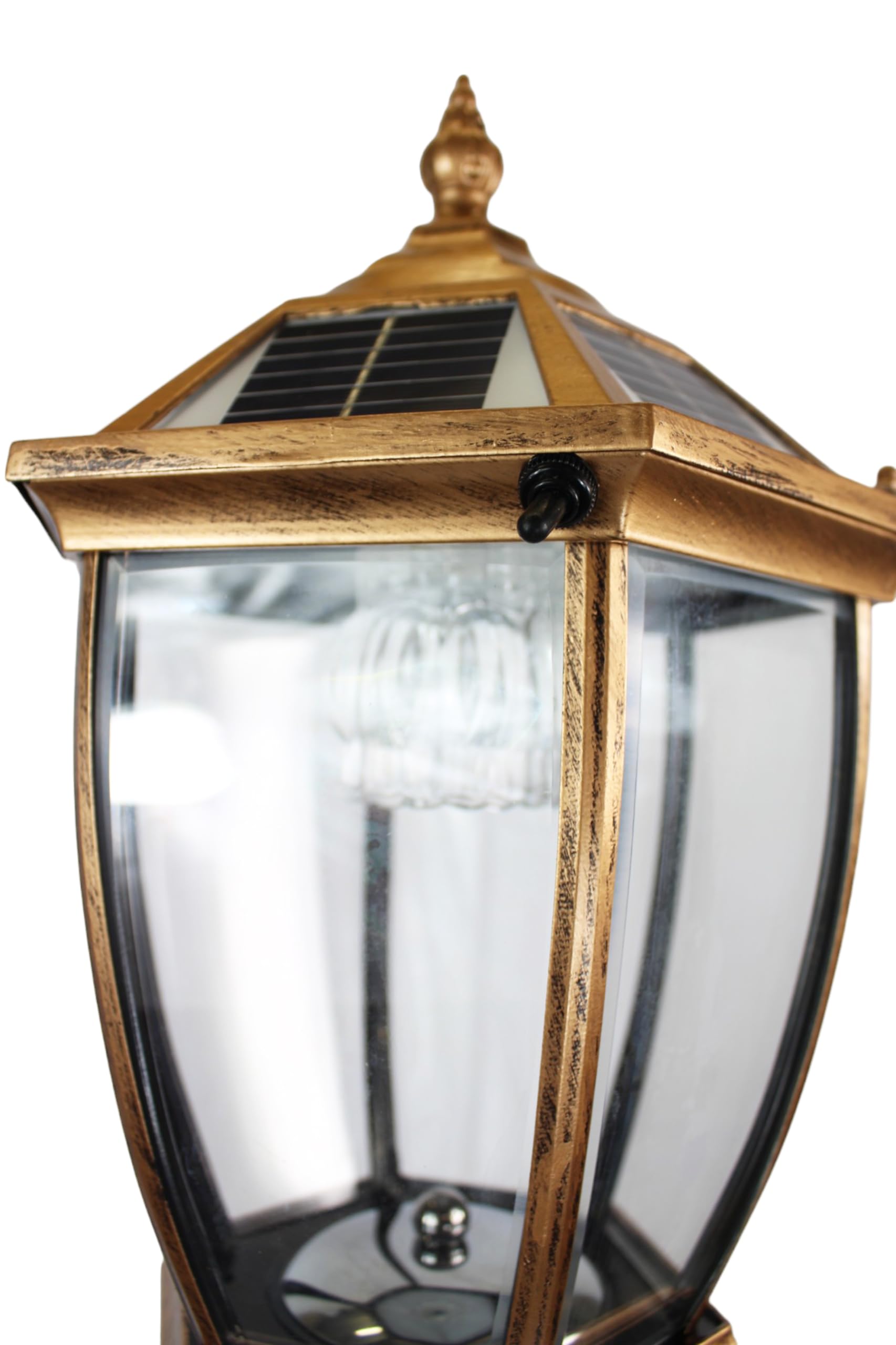 Arnusa Gartenlaterne Solarbetrieben klassisch 175 cm Solarlampe Außenleuchte Sockelleuchte kabellos Duo Color warmweiß und kaltweiß