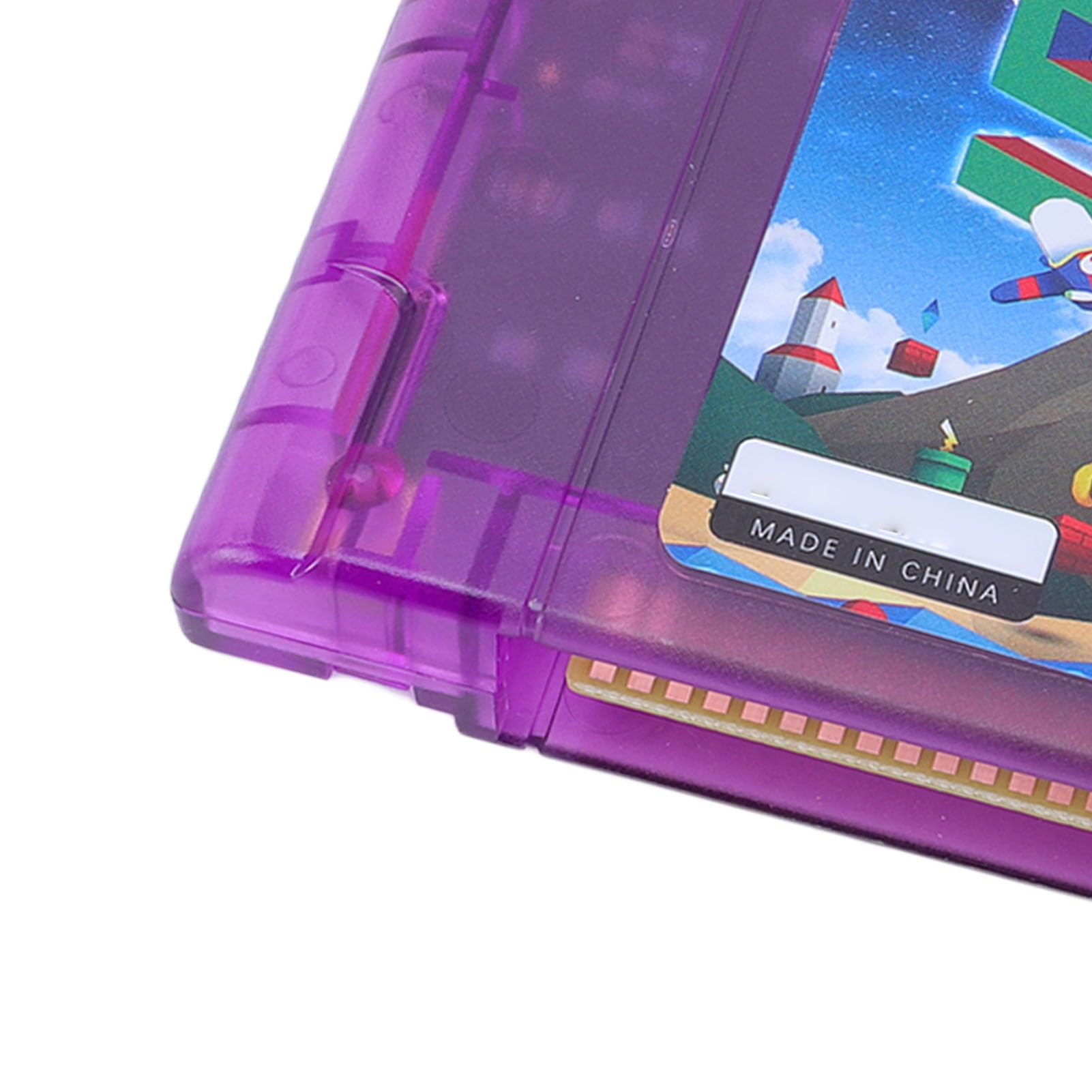 GEERYZHE Cartucho de Juego Apto para N64: Cartucho de Lectura Rápida de Código Abierto con Soporte 64DD, Perfecto para Coleccionistas y Entusiastas de los Juegos Retro (violeta transparente)