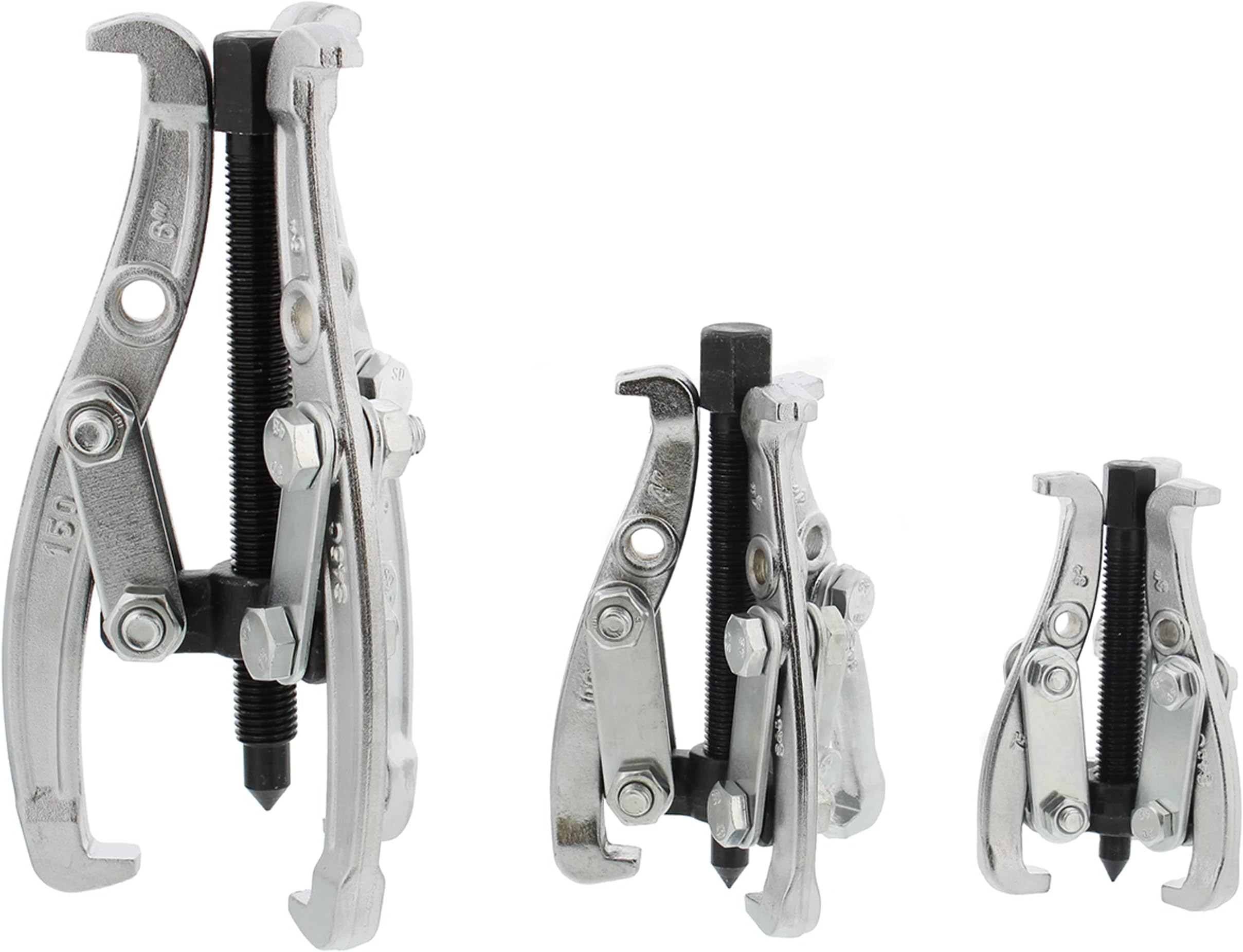 ABN3-Jaw Gear Puller Set – 3in, 4in, and 6in Removal Tool Kit for Slide Gears, Pulley, and Flywheel