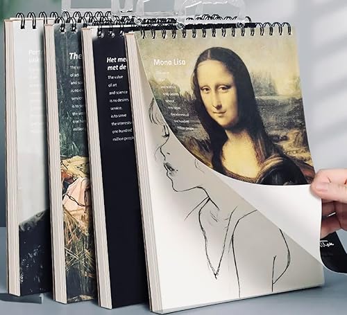 Miniatura 2 de Cuaderno de bocetos de 9 x 12 pulgadas, bloc de bocetos encuadernado en espiral superior, 100 hojas (68 libras100 gsm), cuaderno de bocetos de arte