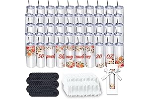 50 Bulk 20oz Skinny Double-Walled Sublimation Tumblers