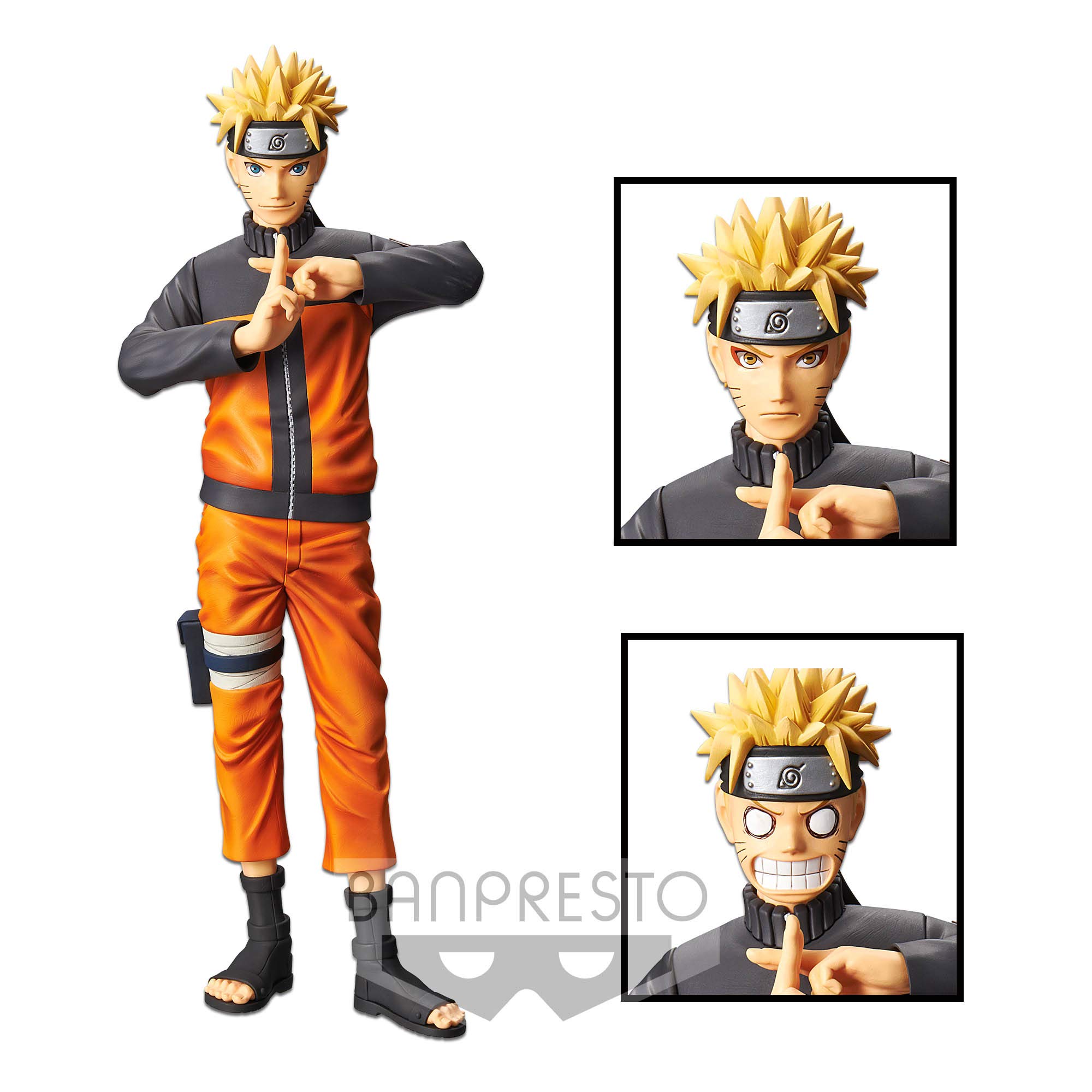 FIGURE NARUTO SHIPPUDEN - NARUTO UZUMAKI - GRANDISTA NERO - REF