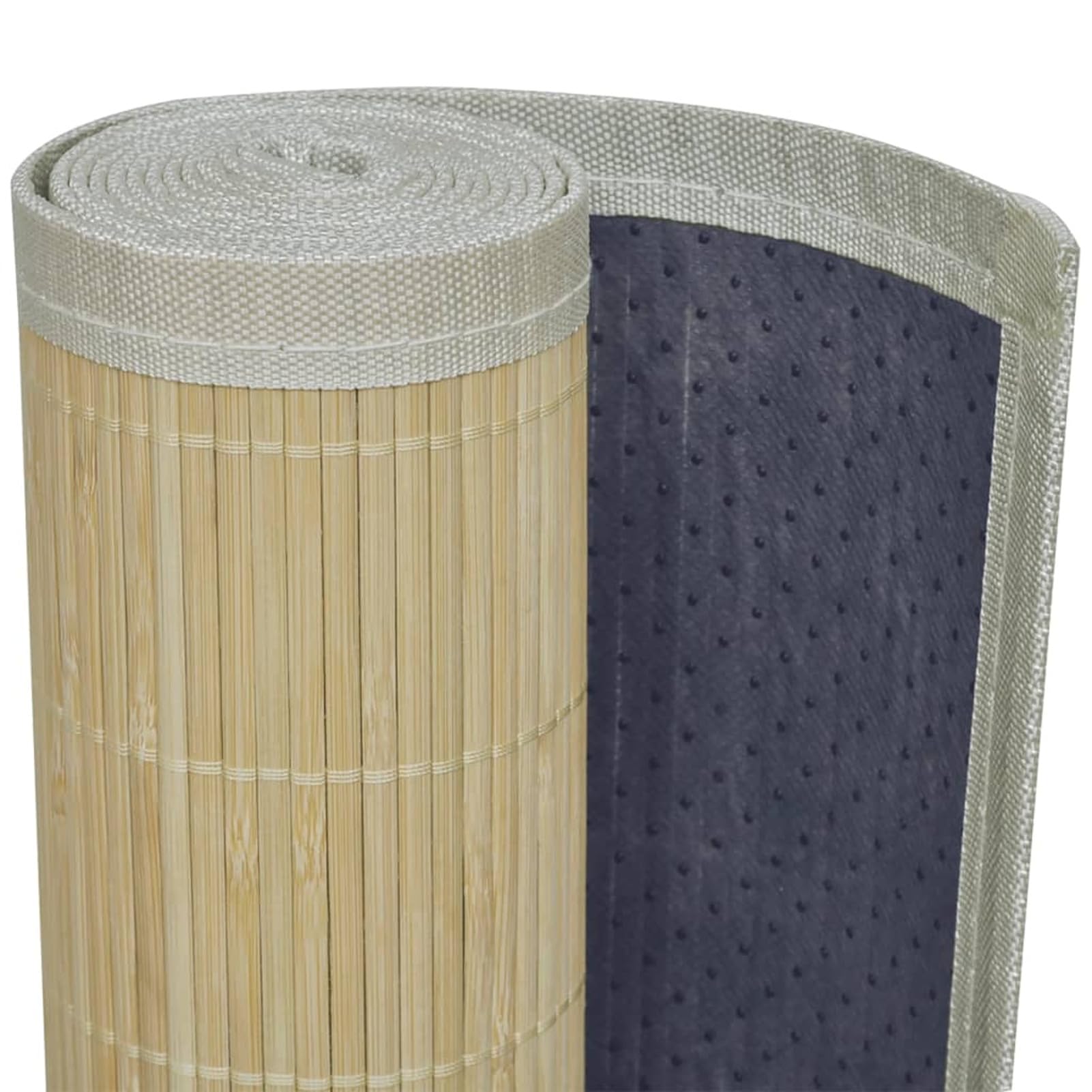 Brokky Tapis en Bambou 160x230 cm Naturel,Grand Tapis Salle De Bain,Tapis De Bain Epais