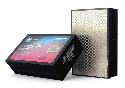 Miniatura 9 de Z-Lion Almohadilla de pulido de mano galvanizada para vidrio granito mármol piedra cerámica, diamante mano lijado almohadillas arena 400