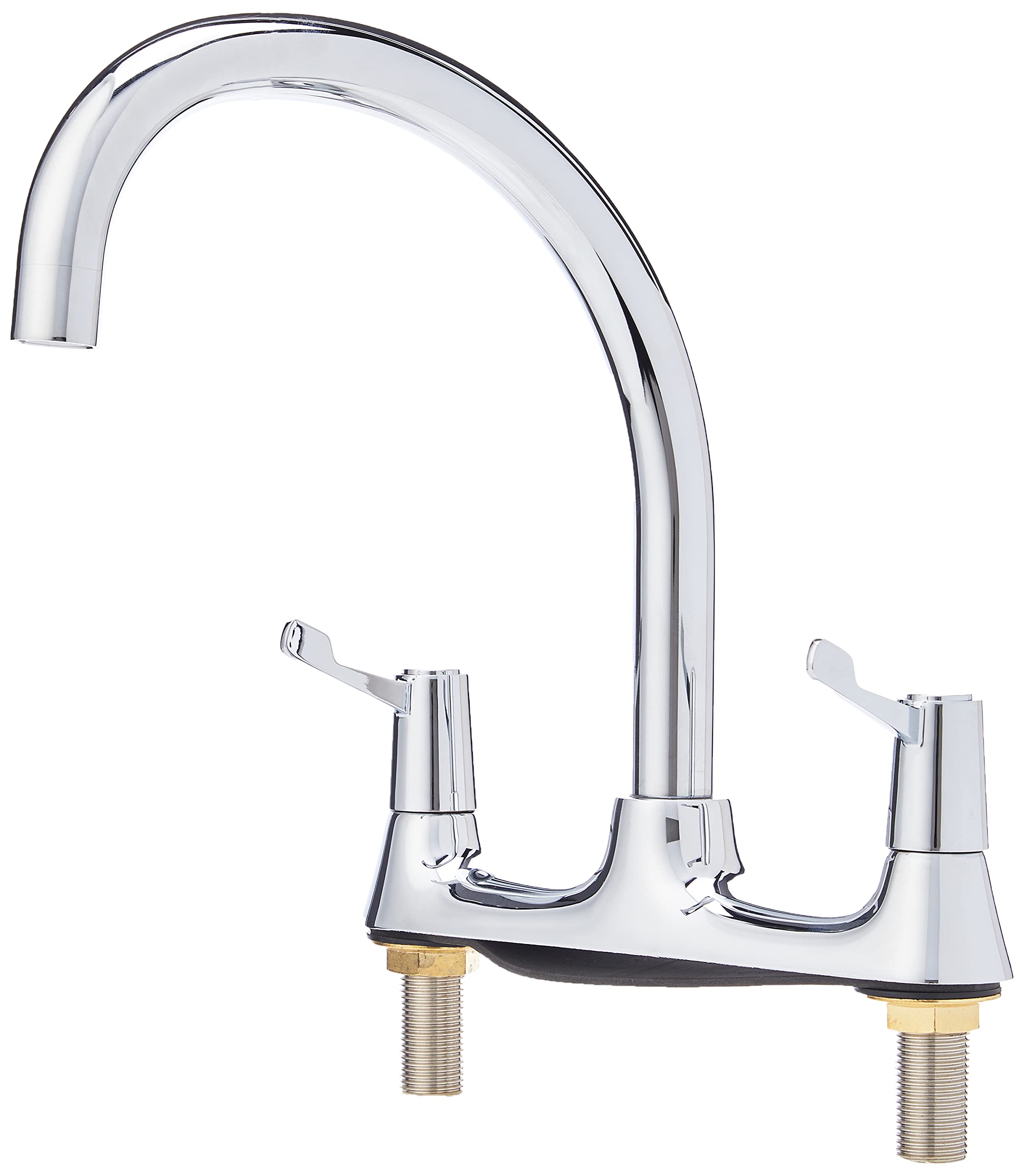 Bristan VAL2 DSM C CD Value - Mezcladores para fregadero de cubierta y puente, cromado | Diseño clásico, boquilla giratoria, operación de palanca dual de 3 pulgadas, grifo mezclador de cocina