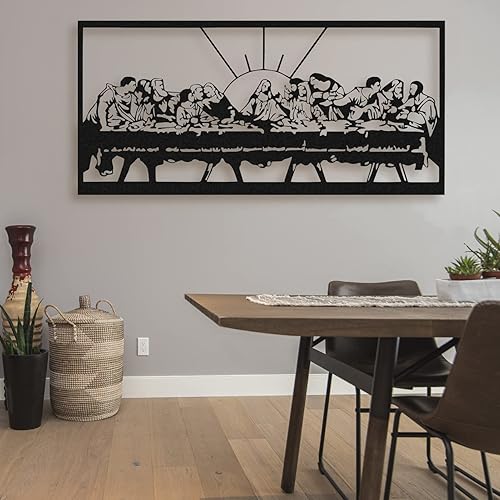 Miniatura 5 de Decoración de pared de la última cena para comedor, decoración de pared de la última cena, arte de línea de Jesús, decoración cristiana del hogar,