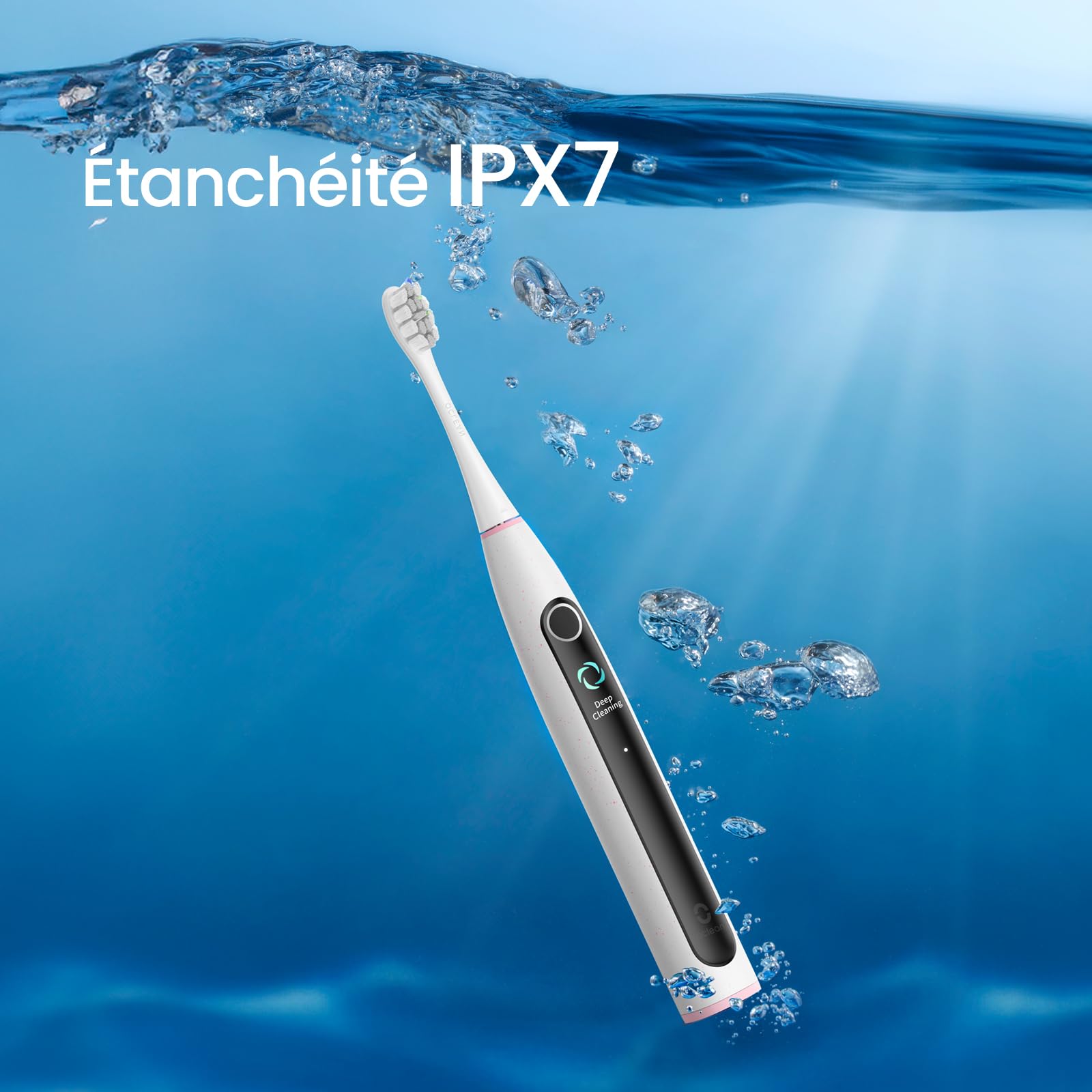 Oclean X Lite Brosse à Dents Électrique, 5 Modes et Autonomie de 40 Jours, Brosse à Dents Électrique Sonique, Ideal pour Voyage, IPX7, SmarTimer, EasyStart, Gris