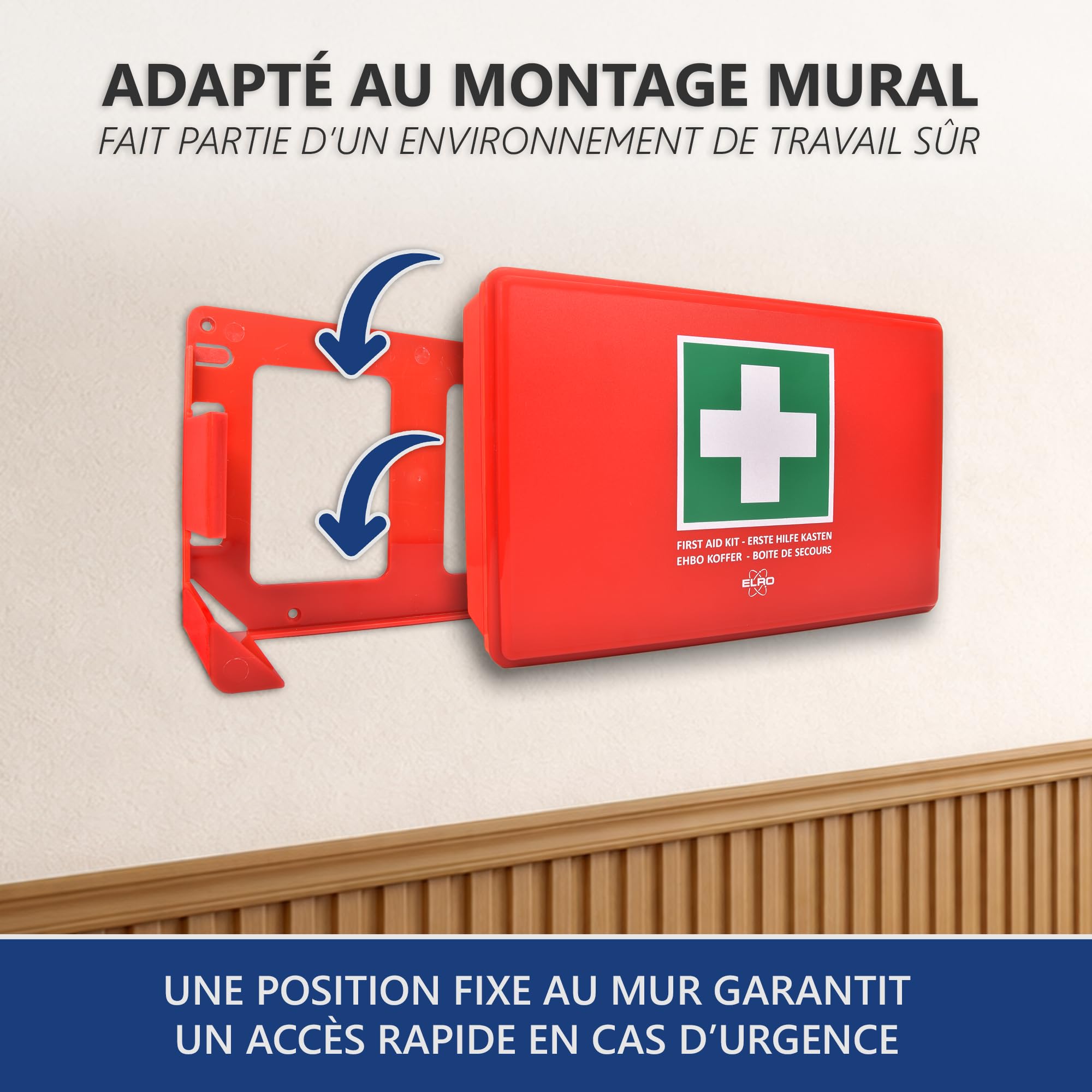 Elro First Aid2500 Trousse de Premiers Secours B Medium 83 pièces Certifié EN13157