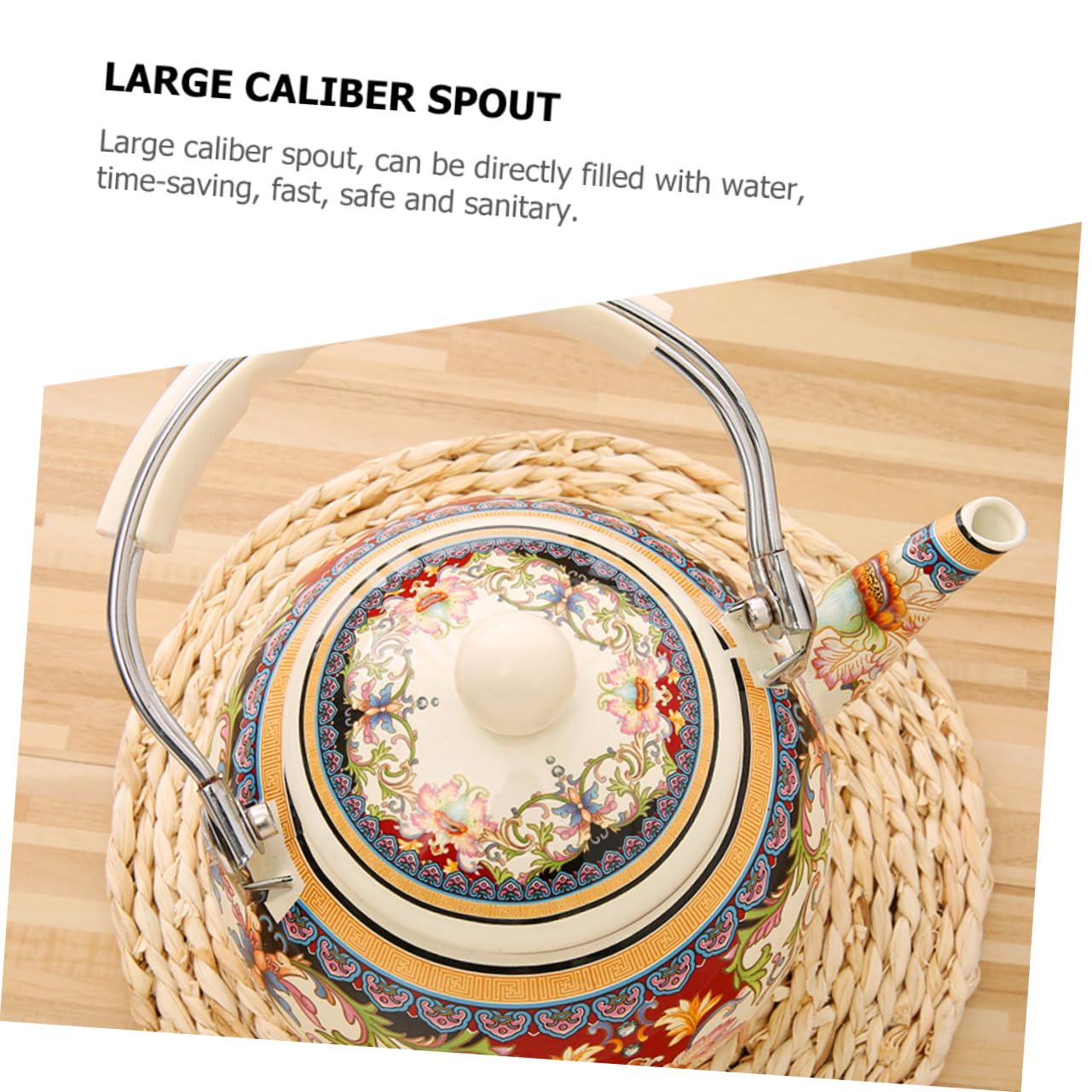 Tetera de Esmalte 2, 4 L de Acero Inoxidable para Cocina
