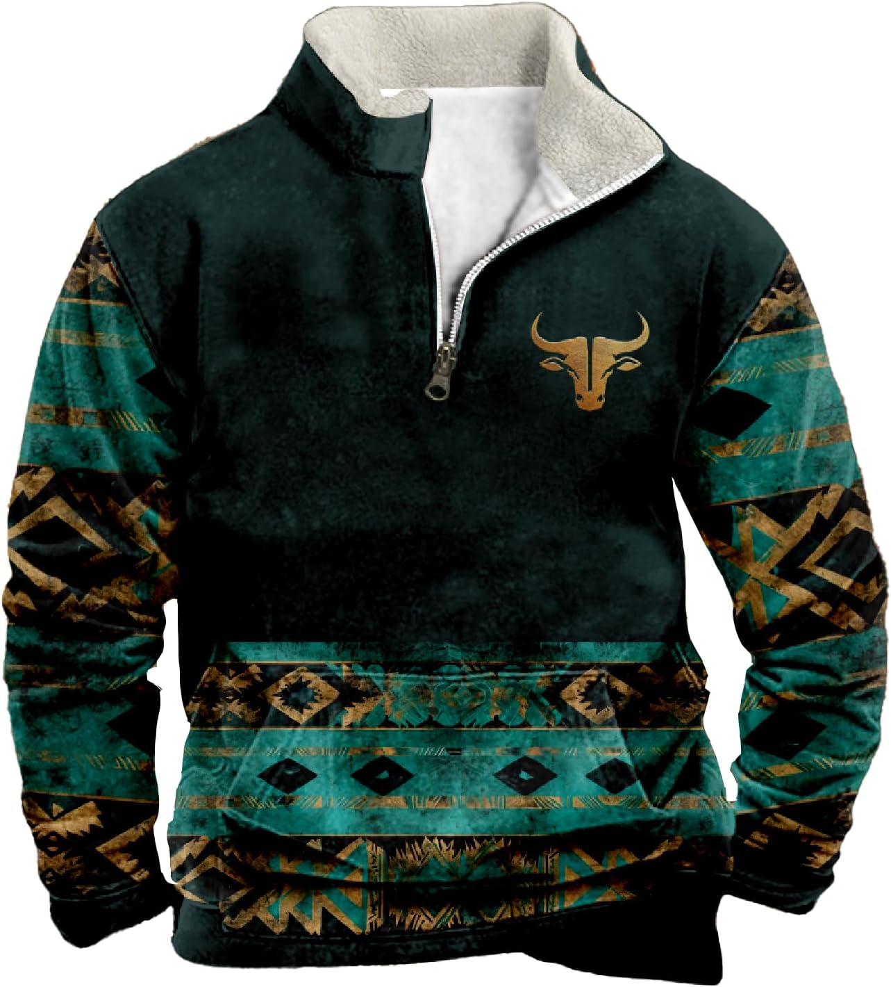 MARSVOVO Mens Quarter Zip Fleece Sweatshirt Zip Up Coat for Men Long Sleeve Zipper Fall Winter Vintage Y2k Hoodies