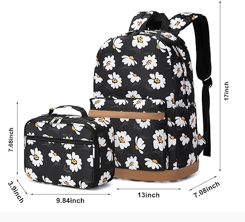 Miniatura 9 de Sugaroom Mochila escolar para niñas, mochila con lonchera, ligera, resistente al agua, bolsas escolares para niños