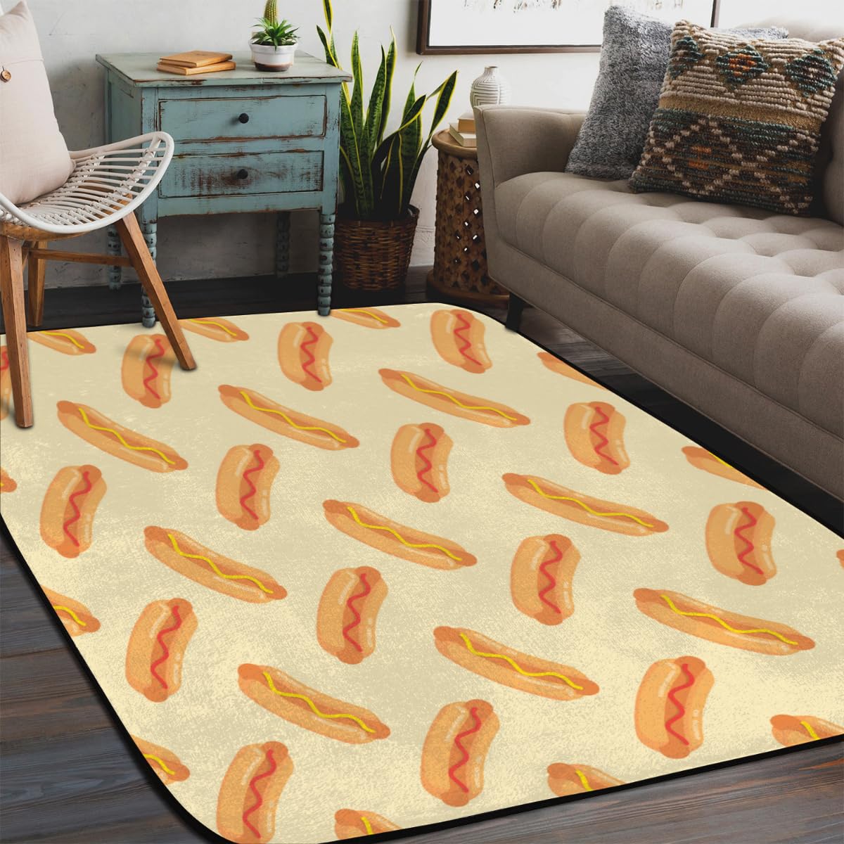 Aap vloerkleed voor slaapkamer woonkamer 10 x 15 cm zacht pluizig indoor vloertapijt antislip wasbare moderne tapijten voor slaapzaal kinderkamer kinderkamer woondecoratie